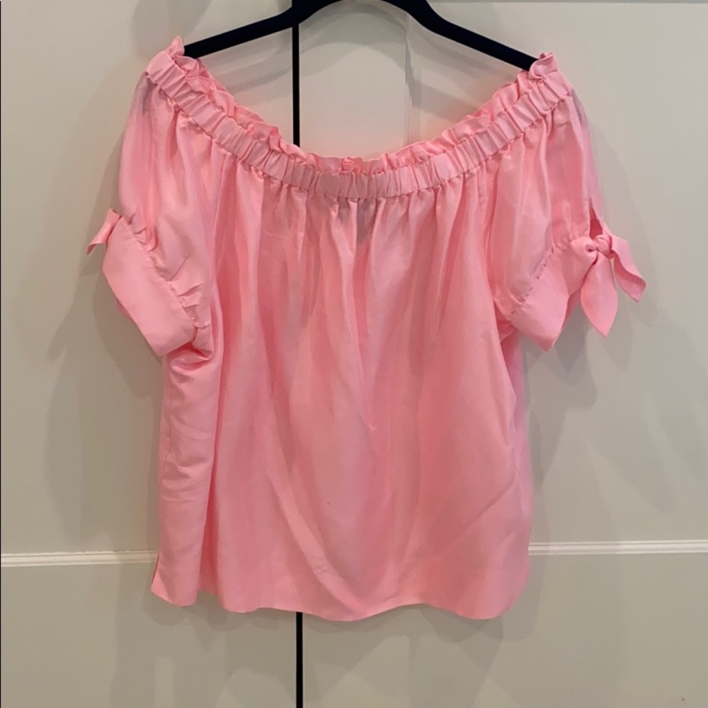 JCrew Size 14 Pink Silk Blouse